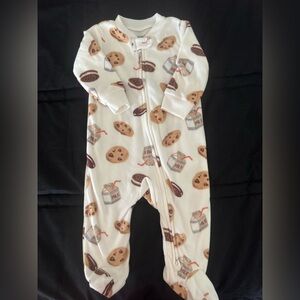 Carter's Fleece Milk and Cookies Print Footie